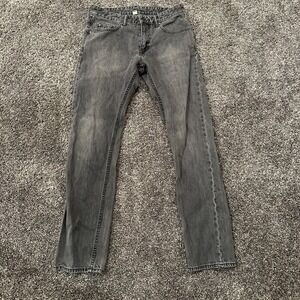 Banana Republic Jeans Mens 31x32 Gray Slim Fit Denim SL Bergen Straight‎ Leg
